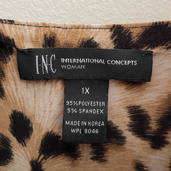 INC International Concepts Leopard Print Sleeveless Maxi Dress, Women's 1X - Picture 6 of 6